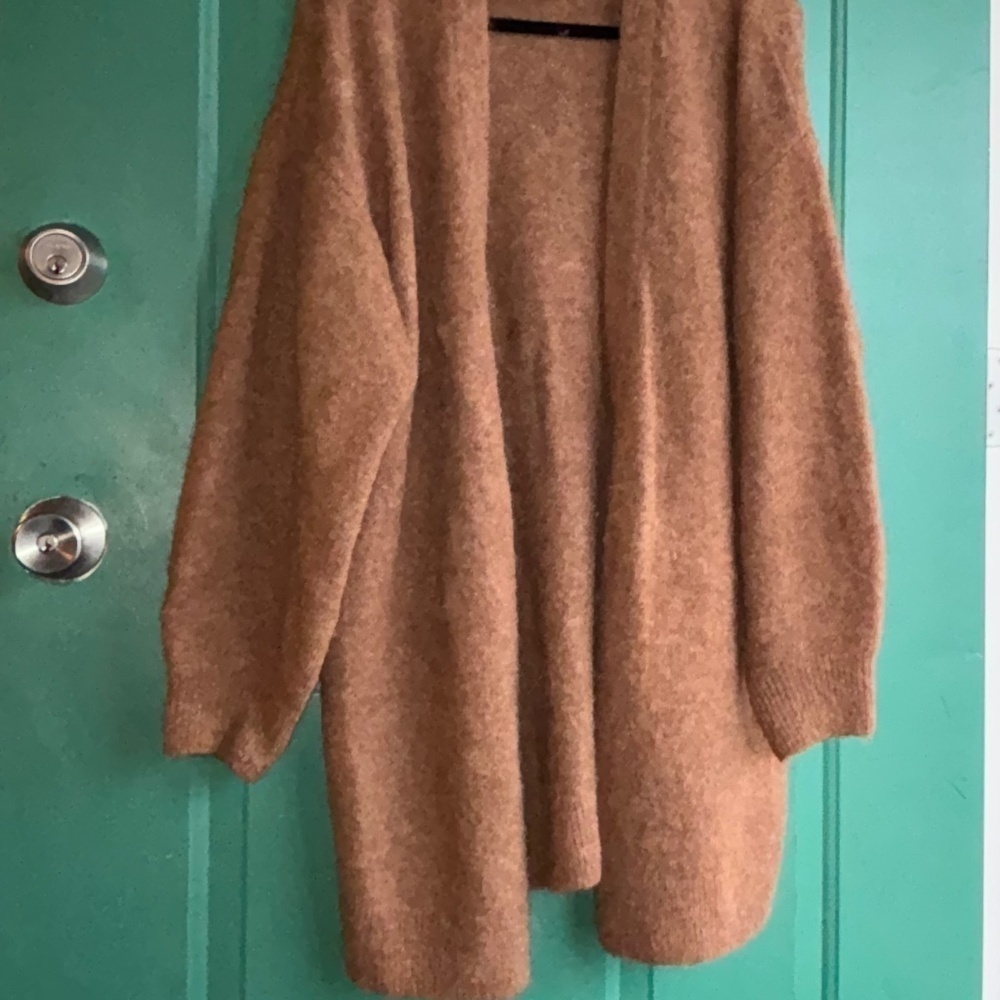 H&M small wool alpaca blend long cardigan - Picture 8 of 12